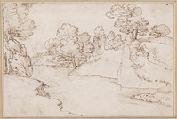 K V 026
<br/>
Rivierlandschap
<br/>
<em>Grimaldi, Giovanni Francesco (1606-1680)</em>